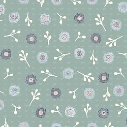Mint Sprigs and Puffs - Flower And Dot